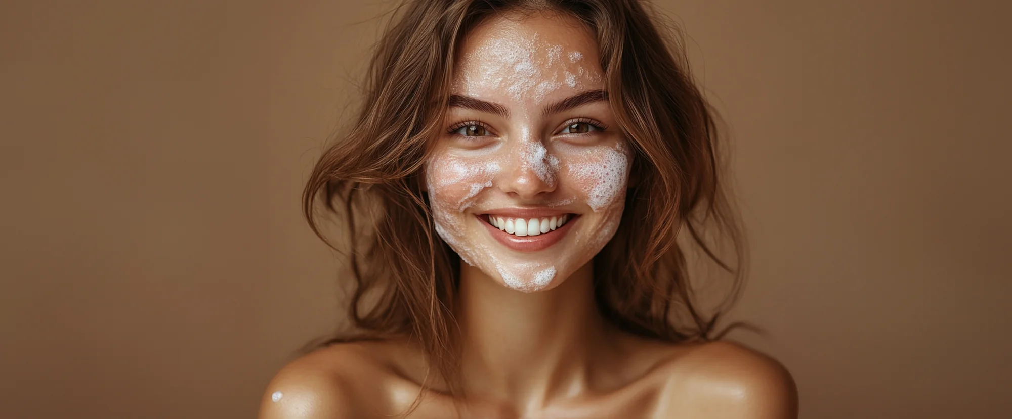 Skin care image illustrating whole-body cleansing and skin barrier care