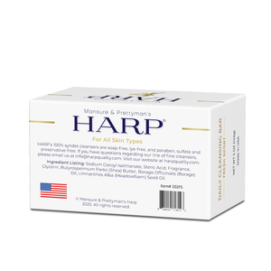 HARP pH-Balanced Body Wash Bar - Exceptionally Gentle For Dry or Sensitive Skin + Shea Butter-Borage oil- Meadowfoam | Non-Comedogenic | Soap-Free, Lye-Free. FRESH SPORT FRAGRANCE. 5oz