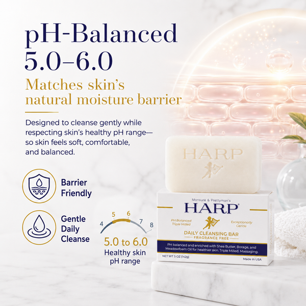 HARP fragrance-free pH-balanced body wash bar and carton