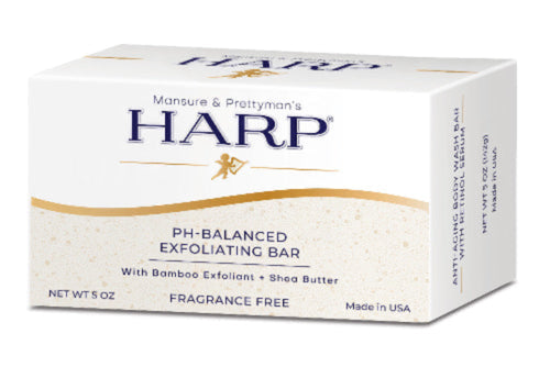 HARP pH-Balanced (5.0-6.0) Exfoliating Body Wash Bar - Fragrance Free. Ground Bamboo Exfoliation the perfect consistency. Soap/Lye/Preservative/Dye/Masking agent-Free
